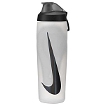 Nike N100766812524 Refuel Locking Lid 24oz/700ml бутылка Бесцветный White / Black / Black