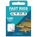 Купить CTEC 004748-00120-00002-00 Fast Rigs Carp Связанный Крючок Без Зазубрин 0.280 mm Золотистый Black 4  7ft.ru в интернет магазине Семь Футов