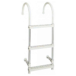 Forniture nautiche italiane 3030323 Алюминий 3 Шаги Лестница Silver / White 85 x 32 cm 