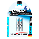 Купить Ansmann 5030892 1x2 NiMH Аккумуляторы Перезаряжаемый 1000 Микро Серебристый 7ft.ru в интернет магазине Семь Футов