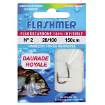 Flashmer HNFD06 Fluoro Daurade Связанные Крючки 0.240 мм Черный Black 6 