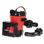 Помпа трюмная погружная Johnson Pump Cartridge Ultima Combo 750 32-1550UC-01 12В 3А 50л/мин под шланг Ø19мм с автоматическим выключателем и штуцерами Dura-Port