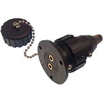 Goldenship GS11030 2 Штифты Водонепроницаемый нейлоновый разъем для палубы Черный Black 3A 