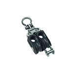 Barton marine 7800231 275kg 5 mm Двойной поворотный шкив с канатной опорой Серебристый Black 20 x 79 mm