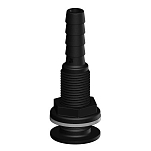 Trudesign TRU91138 1/2´´ BSP Сквозной корпус с рифленой резьбой Black 13 mm