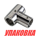 Тройник леера разборный, (25 мм), 90 град, Marine Rocket (упаковка из 20 шт.) S.M0852-25_MR_pkg_20
