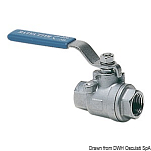 Full-flow ball valve AISI 316 1".