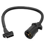Wesbar 274-707250 Транспортное средство 7 Way To 5 Way Адаптер для прицепа 45 См Черный