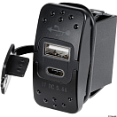 USB-A + USB-C plug, Osculati 14.195.62