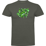 Kruskis CA65500338K035 Футболка с коротким рукавом Bass Camu Серый Dark Army Green L