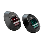 Комплект бортовых огней Easterner C910031_pkg_6 красный/зелёный 112,5° 12В 5Вт 90x55мм видимость 1 миля в корпусе из черного пластика для судов до 7м упаковка из 6 штук
