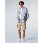 North sails 664397-C002-M Рубашка с длинным рукавом 664397 Бежевый White / Navy Blue M