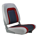 Кресло мягкое складное Special, обивка винил, цвет серый/ красный/ угольный, Marine Rocket 76236GRC-MR