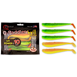 Quantum fishing 3566102 Q-Paddler Power Packs UV Power Mix 100 Mm Зеленый Magic Motoroil / Citrus Shad