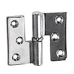 Plastimo 400850 Левая петля из хромированной латуни Silver 50 x 65 mm