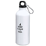 Kruskis MD4049S101S090 Keep Calm And Sail 800ml Алюминиевая бутылка Бесцветный White