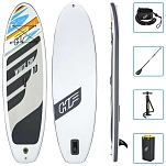 Bestway 92898 Надувной комплект для падлбординга Hydro-Force White Cap 10´0´´ White / Black 130x60x30 305 cm