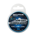 Savage gear SVS74497 Semi Soft LRF Флюорокарбон 30 m Бесцветный Clear 0.190 mm