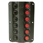 Seachoice 50-12331 Led Switch Panel 6 Gang Черный  Black