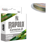 Rapala ASU640712 Rapinova X 100 m Плетеный Зеленый  Green Camo 0.370 mm 