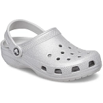 Crocs 206992-0ic-c6 Деревянные башмаки Classic Glitter Clog T Silver Glitter 35x25x15 EU 22