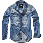 Brandit 4020-62-L Рубашка с длинным рукавом Riley Denim Голубой Denim Blue L