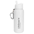 Купить Lifestraw LSGOSSWH01 Бутылка с фильтром для воды из нержавеющей стали 700ml Белая White 7ft.ru в интернет магазине Семь Футов
