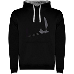 Kruskis SU1067060258S260 Толстовка с капюшоном Shadow Sail Two-Colour Черный Black / Grey 3XL