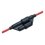 Seachoice 50-12701 Watertight In-Line Fuse Holder With Spare 10A Черный Black
