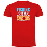 Kruskis CA65500260C080 Футболка с коротким рукавом Fishing Solves Красный Red M