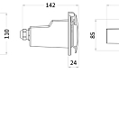 Cruiser socket 32 A black, Osculati 14.432.40