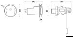 Cruiser socket 32 A black, Osculati 14.432.40
