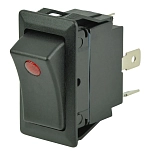 Bep marine 1001714 On-Off-On 12V 1/4´´ Красный светодиодный однополюсный кулисный переключатель Black