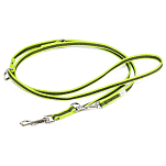 Julius k-9 218GM-NE-DP Прорезиненный тренировочный поводок 14 mm Желтый Neon 15 m