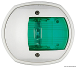 Бортовой огонь светодиодный Sphera Design Compact 12 LED зелёный 112,5° 12 В 0,8 Вт 80 x 42 x 70 мм в белом корпусе для судов до 12 м, Osculati 11.448.12