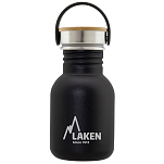 Laken BSB35NE Basic 350ml Крышка из нержавеющей стали и бамбука Черный Black