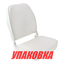 Кресло складное мягкое ECONOMY с высокой спинкой, белое (упаковка из 2 шт.) Springfield 1040649_pkg_2
