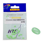Barros XHTF53045 Oval Fluoro Бусины Зеленый  4.0 