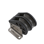Barton marine 7804250 630kg 12 mm Двойной вертикальный шкив Серебристый Black 58 x 92 mm
