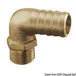 Brass hose adapter 90° 1 1/2 - 45 mm