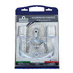 Tecnoseal 2640011 Mercruiser Bravo II-III Алюминиевый анод Бесцветный Silver