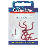 Gamakatsu 140122-00400-00025-00 Booklet Red Worm 5260R Палатка Крюк 0.250 Mm 45 См Красный Red 4 