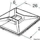 Площадки для крепления кабельных стяжек 26 x 26 x 6 мм, Osculati 18.032.00