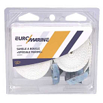 Euromarine 791 400 DAN 2.5 mm Ремешок с пряжкой Бесцветный White / Grey 25 mm