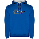 Kruskis SU1067040501K045 Толстовка с капюшоном Bluefin Tuna Two-Colour Голубой Royal Blue / White XL