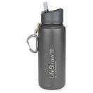Купить Lifestraw lsgossgr01 Бутылка для воды с фильтром нержавеющая сталь 1L Grey 20x10x10 7ft.ru в интернет магазине Семь Футов