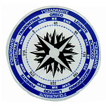 Erregrafica 5252166 Рельефные клейкие знаки Compas с  Blue / White 80 mm