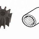 Импеллер помпы охлаждения двигателей CEF 133 57.18 x 50.25 мм посадка шлицевая, Osculati 16.194.67