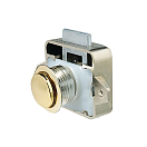 Купить Кнопочный замок для шкафов Vetus V-quipment LOCKDRM 78х45х20мм толщина двери 18-20мм пластиковый с латунной кнопкой 7ft.ru в интернет магазине Семь Футов