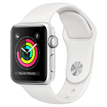 Apple 479UU22/MTEY2QL/A Watch Series 3 GPS 38 mm Белая  Silver / White